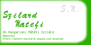 szilard matefi business card